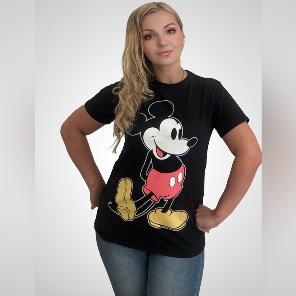 Licensed Disney Women's soft Mickey Mouse T-shirt, S,M,L,XL, Black
